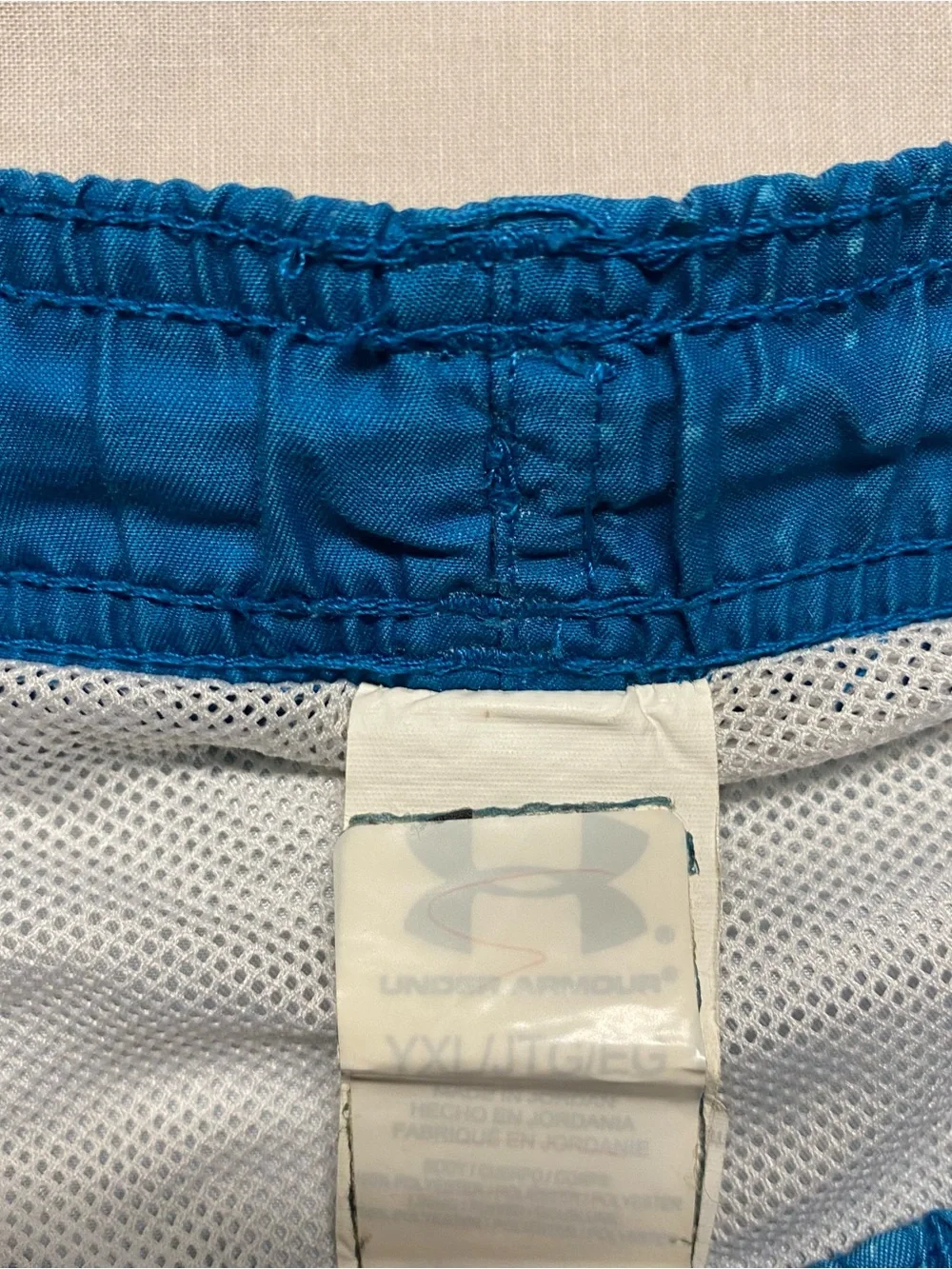 Under Armour Men’s Blue to Lime Gradient Swim Trunks